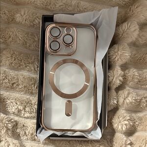 Clear/Gold iPhone Pro Case